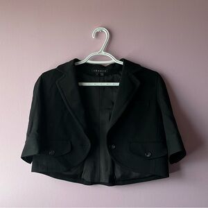 Theory Elegant Black Short Sleeve Blazer